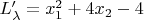 $L'_{\lambda}=x_1^2+4x_2-4$