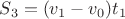 $S_3=(v_1-v_0)t_1$
