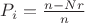 $P_{i} = \frac{n - Nr}{n}$