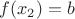 $f(x_2)=b$