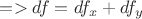 $=> df=df_x+df_y$