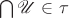 $\bigcap\mathscr U\in\tau$