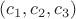 $(c_{1},c_{2},c_{3})$