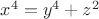 $x^4=y^4+z^2$
