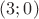 $(3; 0)$