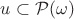 $u\subset\mathcal P(\omega)$
