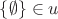 $\left\{ \emptyset \right\}\in u$