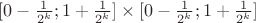 $[0-\frac{1}{2^k};1+\frac{1}{2^k}]\times[0-\frac{1}{2^k};1+\frac{1}{2^k}]$
