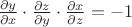 $\frac{\partial y}{\partial x}\cdot\frac{\partial z}{\partial y}\cdot\frac{\partial x}{\partial z}=-1$