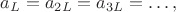 $a_L = a_{2L} = a_{3L} = \dots,$