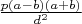 $\frac{p(a-b)(a+b)}{d^2}$