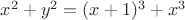 $x^2+y^2=(x+1)^3+x^3$