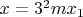 $x=3^2mx_1$