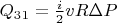 $Q_3_1 = \frac i 2 vR\Delta P$