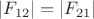 $|F_{12}|=|F_{21}|$