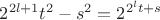 $2^{2l+1}t^2-s^2=2^{2^lt+s}$