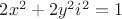 $2x^2+2y^2i^2=1$