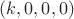 $(k,0,0,0)$