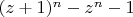 $(z+1)^n-z^n-1$