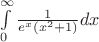 $\int\limits_{0}^{\infty}\frac1{e^x(x^2+1)}dx$