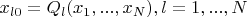 $x_{l0}=Q_l(x_1,...,x_N),l=1,...,N$