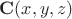 $\mathbf{C} (x, y, z)$
