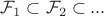 $\mathcal{F}_1 \subset \mathcal{F}_2 \subset...$