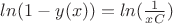 $ln(1-y(x))=ln(\frac{1}{xC})$