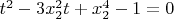 $t^2-3x_2^2t+x_2^4-1=0$