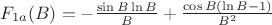 $F_{1a} (B)=  -\frac {\sin B \ln B} B + \frac {\cos B (\ln B -1)}{B^2}$