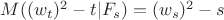 $M((w_t)^2-t | F_s)=(w_s)^2-s$ $M((w_t)^2-t | F_s)=(w_s)^2-s$