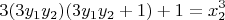 $$3(3y_1y_2)(3y_1y_2+1)+1=x_2^3$$