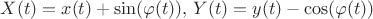 $X(t) = x(t) + \sin(\varphi(t)),\,Y(t) = y(t) - \cos(\varphi(t))$