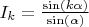$I_k=\frac{\sin(k\alpha)}{\sin(\alpha)}$