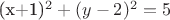 (x+1)^2 + (y-2)^2 =5