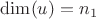 $\dim(u)=n_1$