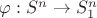 $\varphi:S^n\to S_1^n$