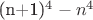 (n+1)^4-n^4