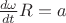 $ \frac{d \omega}{dt}R=a$