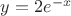 $y=2e^{-x}$