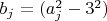 $b_{j}=(a_{j}^2-3^2)$