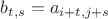 $ b_{t,s}=a_{i+t,j+s}$