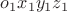 $o_1 x_1 y_1 z_1$