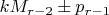 $kM_{r-2}\pm p_{r-1}$