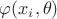 $\varphi(x_i,\theta)$ $\varphi(x_i,\theta)$