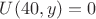 $U(40,y)=0$