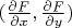 $(\frac{\partial F}{\partial x}, \frac{\partial F}{\partial y})$