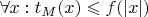 $\forall x: t_M(x) \leqslant f(|x|)$