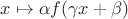 $x\mapsto \alpha f(\gamma x + \beta)$