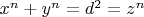 $x^n+y^n=d^2=z^n$